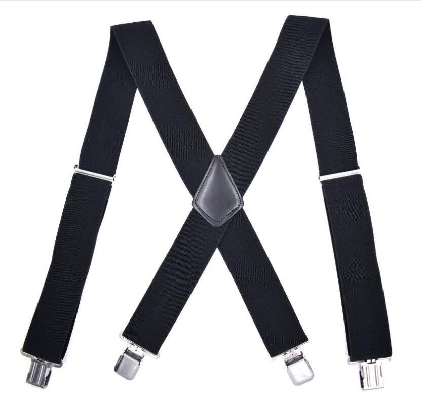 Hot Selling 5cm X Shape Elastic Workman Suspenders Wholesale Mens Adjustable Polyester Braces Suspenders